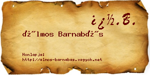 Álmos Barnabás névjegykártya